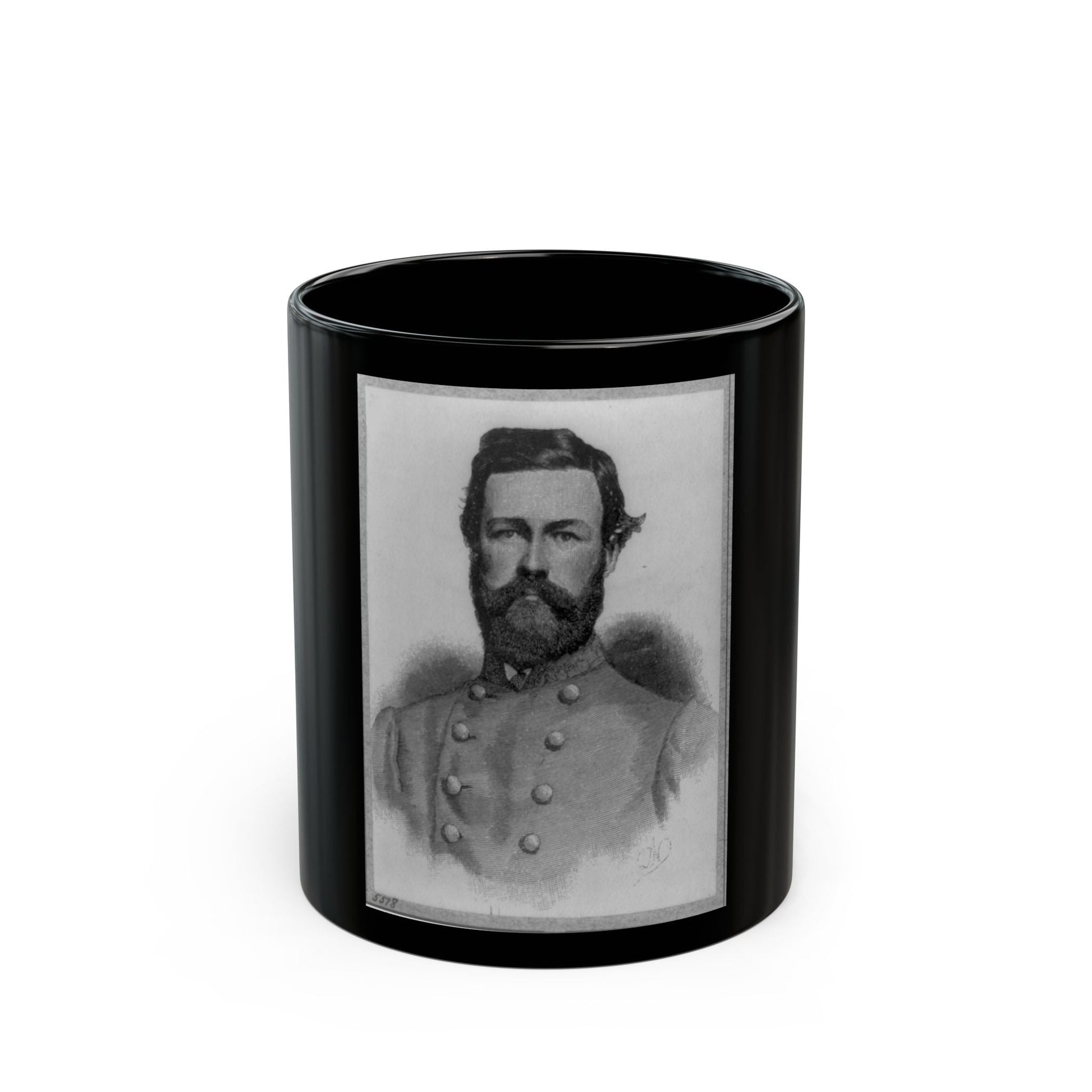 Brig. General Johnson Kelly Duncan, Head-And-Shoulders Portrait, Facing Front (U.S. Civil War) Black Coffee Mug-11oz-The Sticker Space