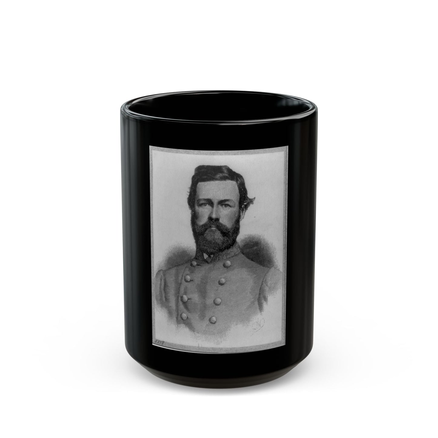 Brig. General Johnson Kelly Duncan, Head-And-Shoulders Portrait, Facing Front (U.S. Civil War) Black Coffee Mug-15oz-The Sticker Space