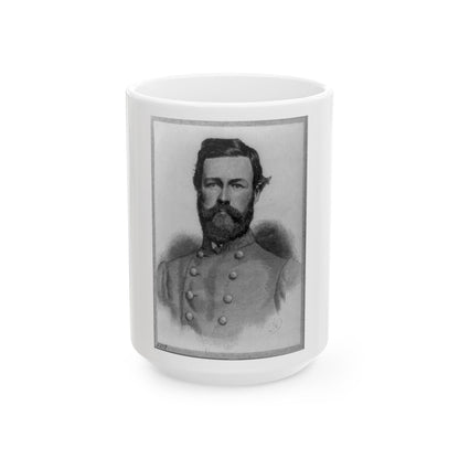 Brig. General Johnson Kelly Duncan, Head-And-Shoulders Portrait, Facing Front (U.S. Civil War) White Coffee Mug-15oz-The Sticker Space