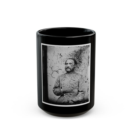 Brig. General Thomas L. Clingman, Half-Length Portrait, Seated, Facing Left (U.S. Civil War) Black Coffee Mug-15oz-The Sticker Space