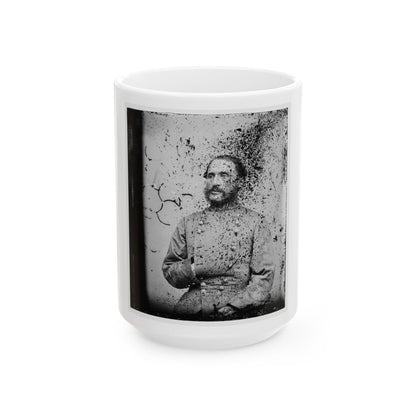 Brig. General Thomas L. Clingman, Half-Length Portrait, Seated, Facing Left (U.S. Civil War) White Coffee Mug-15oz-The Sticker Space