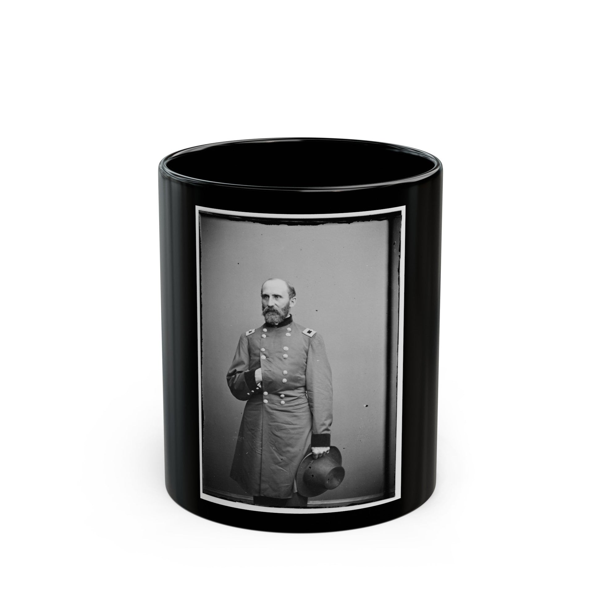 Brig. Maj. Gen. Rufus Saxton (U.S. Civil War) Black Coffee Mug-11oz-The Sticker Space