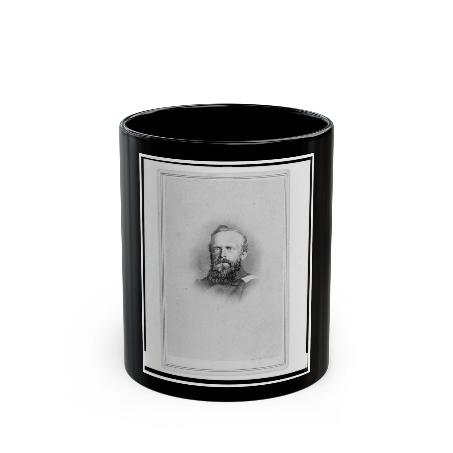 Brigade Commisariat Captain Edward Mueller, Union Officer In The 32nd Indiana Regiment, Bust Portrait, Facing Front (U.S. Civil War) Black Coffee Mug