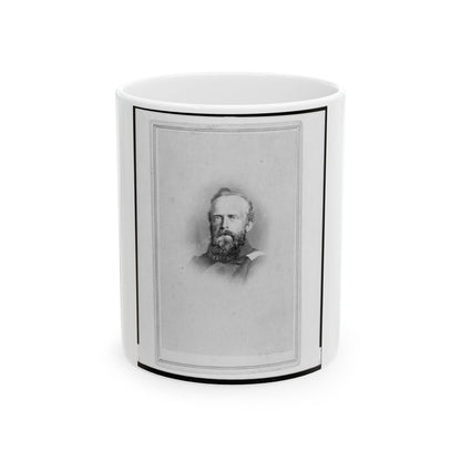 Brigade Commisariat Captain Edward Mueller, Union Officer In The 32nd Indiana Regiment, Bust Portrait, Facing Front (U.S. Civil War) White Coffee Mug