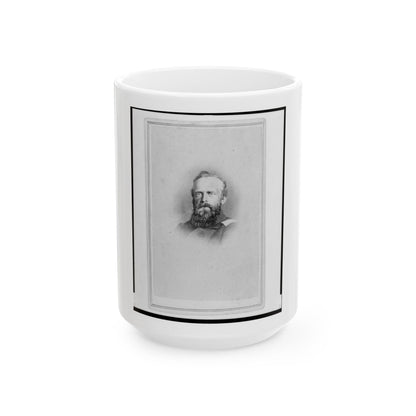 Brigade Commisariat Captain Edward Mueller, Union Officer In The 32nd Indiana Regiment, Bust Portrait, Facing Front (U.S. Civil War) White Coffee Mug