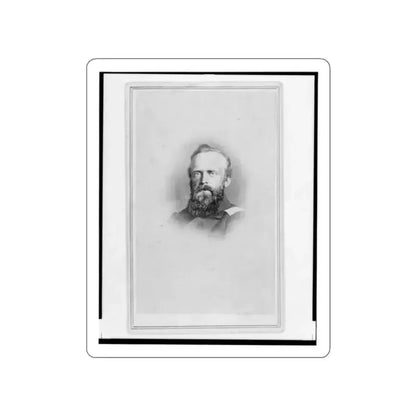 Brigade Commisariat Captain Edward Mueller, Union Officer In The 32nd Indiana Regiment, Bust Portrait, Facing Front (U.S. Civil War) STICKER Vinyl Die-Cut Decal - The Sticker Space