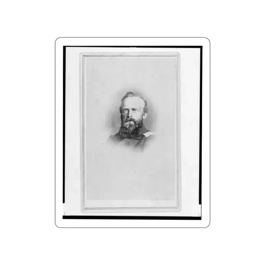 Brigade Commisariat Captain Edward Mueller, Union Officer In The 32nd Indiana Regiment, Bust Portrait, Facing Front (U.S. Civil War) STICKER Vinyl Die-Cut Decal - The Sticker Space