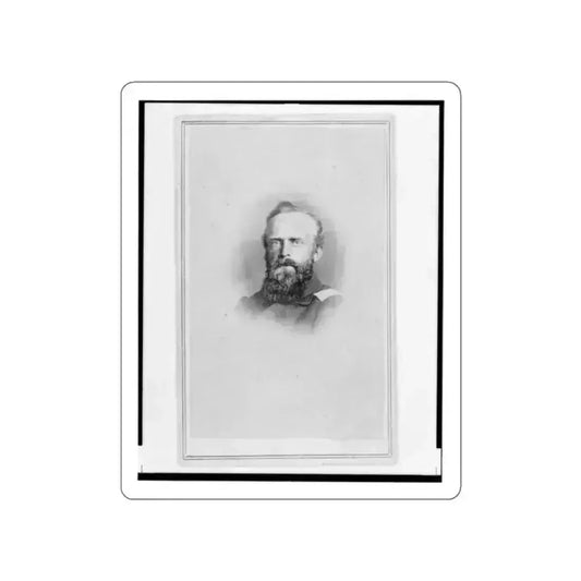 Brigade Commisariat Captain Edward Mueller, Union Officer In The 32nd Indiana Regiment, Bust Portrait, Facing Front (U.S. Civil War) STICKER Vinyl Die-Cut Decal White Die-Cut 2 Inch - The Sticker Space