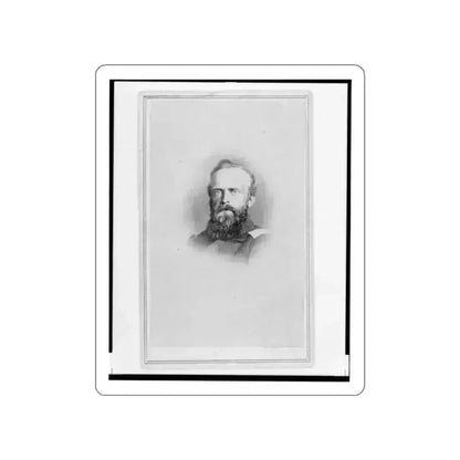 Brigade Commisariat Captain Edward Mueller, Union Officer In The 32nd Indiana Regiment, Bust Portrait, Facing Front (U.S. Civil War) STICKER Vinyl Die-Cut Decal White Die-Cut 3 Inch - The Sticker Space