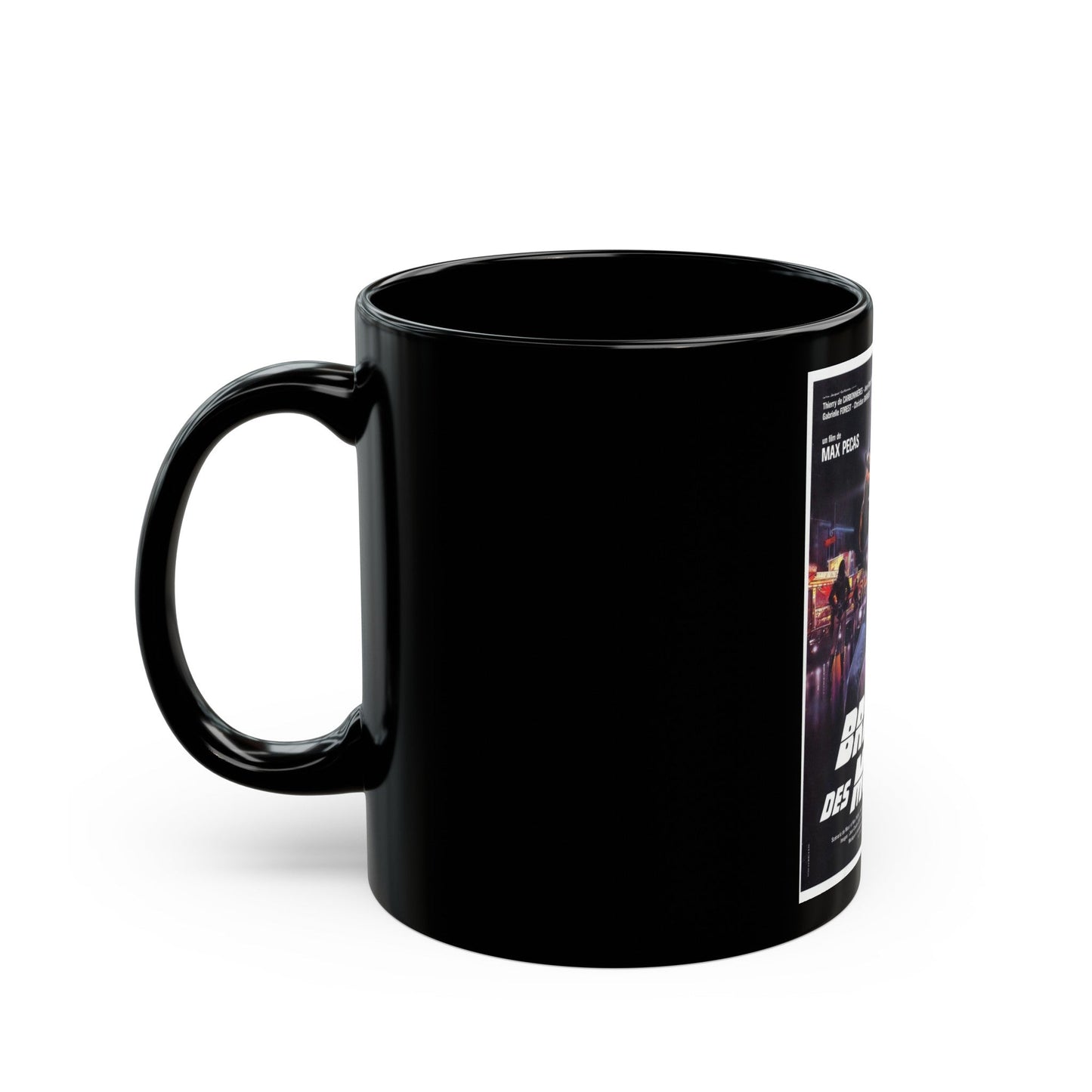 BRIGADE OF DEATH 1985 Movie Poster - Black Coffee Mug-The Sticker Space