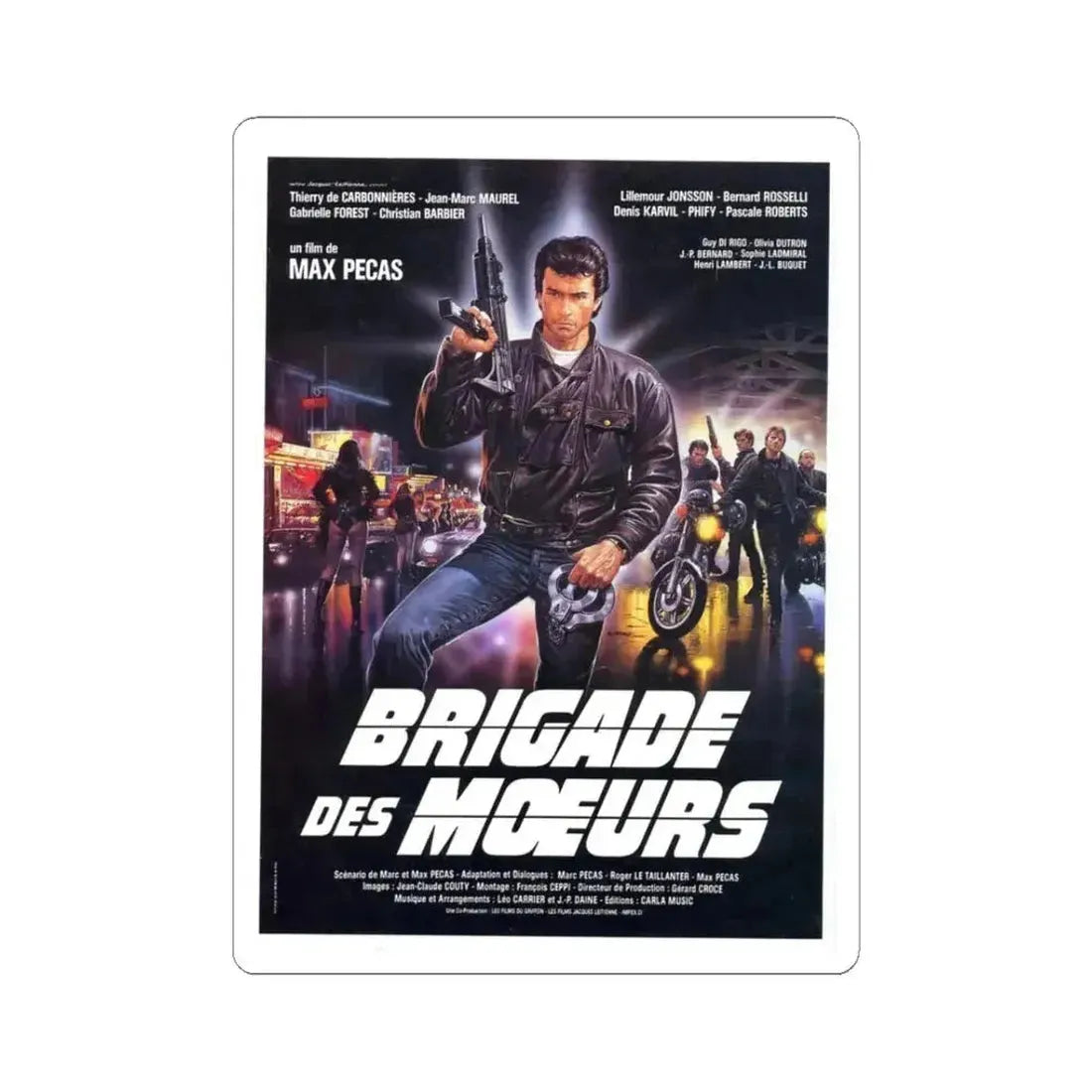 BRIGADE OF DEATH 1985 Movie Poster - STICKER Vinyl Kiss-Cut Decal 3 Inch White - The Sticker Space