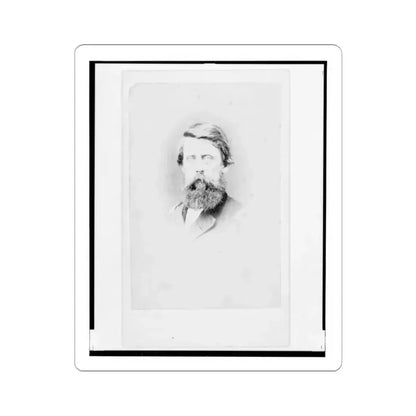 Brigadier General Jefferson Columbus Davis, Union Officer, Bust Portrait, Facing Front (U.S. Civil War) STICKER Vinyl Kiss-Cut Decal 3 Inch White - The Sticker Space