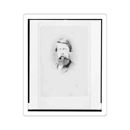 Brigadier General Jefferson Columbus Davis, Union Officer, Bust Portrait, Facing Front (U.S. Civil War) STICKER Vinyl Kiss-Cut Decal 6 Inch White - The Sticker Space