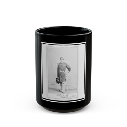 Brigadier General William G. Mank, Union Officer In The 32nd Indiana Regiment, Full-Length Portrait, Standing, Facing Front (U.S. Civil War) Black Coffee Mug