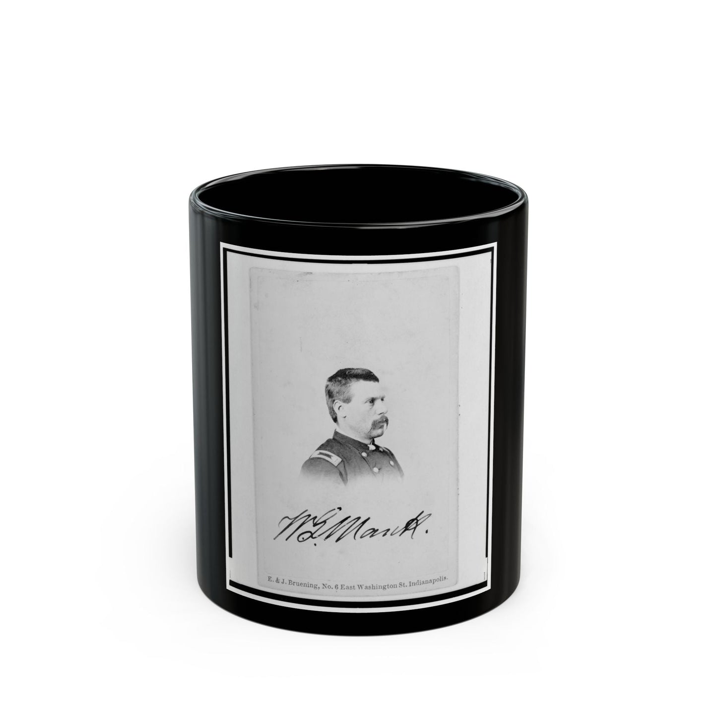 Brigadier General William G. Mank, Union Officer In The 32nd Indiana Regiment, Head-And-Shoulders Portrait, Turned Right (U.S. Civil War) Black Coffee Mug