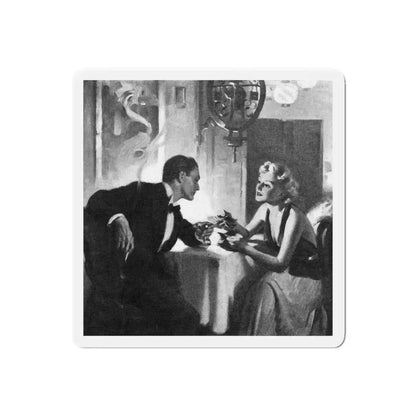 Bright Danger (2), Liberty magazine, September 25, 1937 (Magazine Illustration) Refrigerator Magnet 6 Inch Die-Cut - The Sticker Space