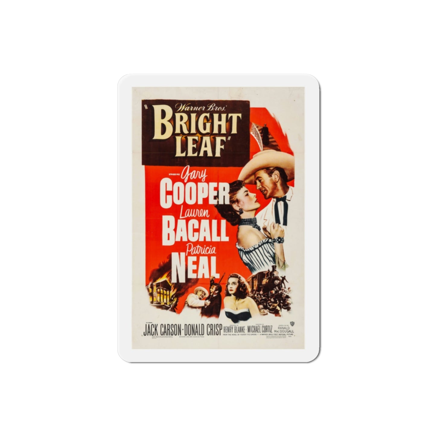 Bright Leaf 1950 Movie Poster Die-Cut Magnet-2 Inch-The Sticker Space