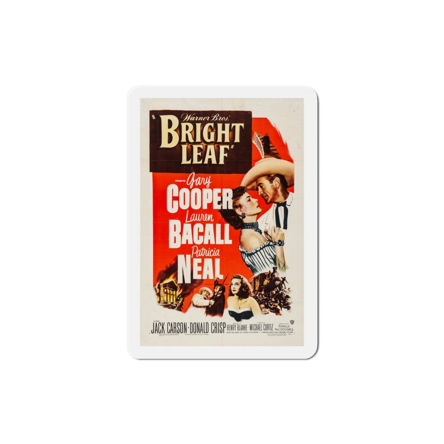 Bright Leaf 1950 Movie Poster Die-Cut Magnet-4 Inch-The Sticker Space