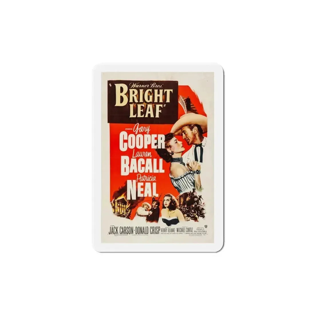 Bright Leaf 1950 Movie Poster Refrigerator Magnet - The Sticker Space