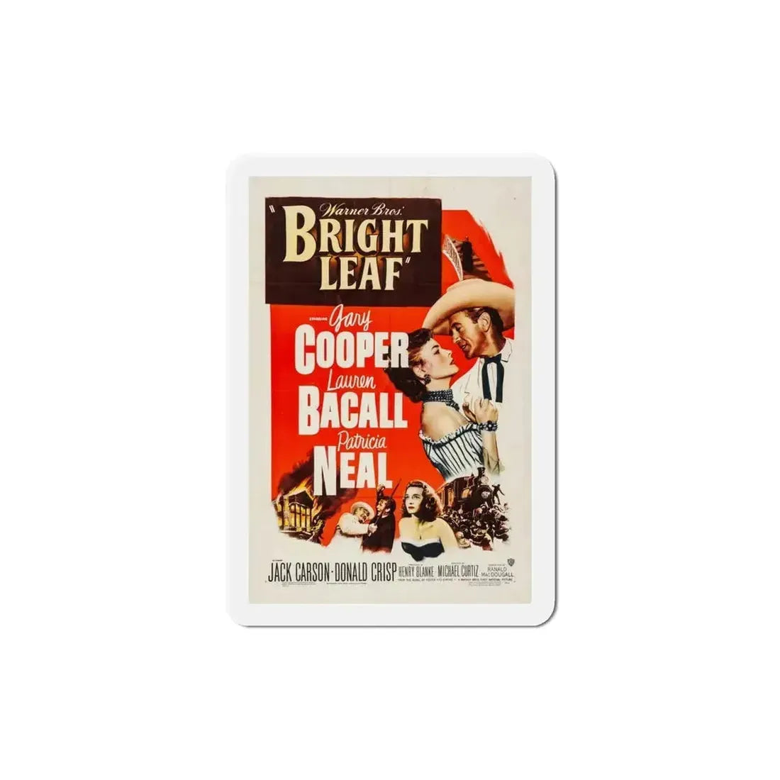 Bright Leaf 1950 Movie Poster Refrigerator Magnet - The Sticker Space