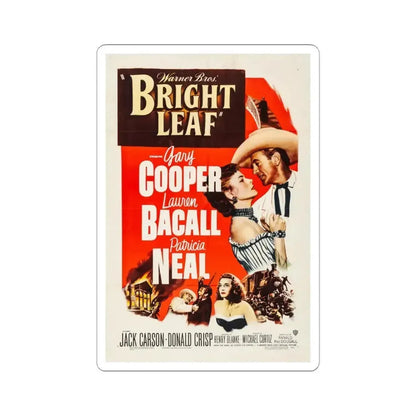 Bright Leaf 1950 Movie Poster - STICKER Vinyl Kiss-Cut Decal 4 Inch White - The Sticker Space