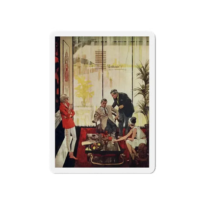 Bright Orange Shroud, Cosmopolitan Illustration, April 1965 (Magazine Illustration) Refrigerator Magnet - The Sticker Space