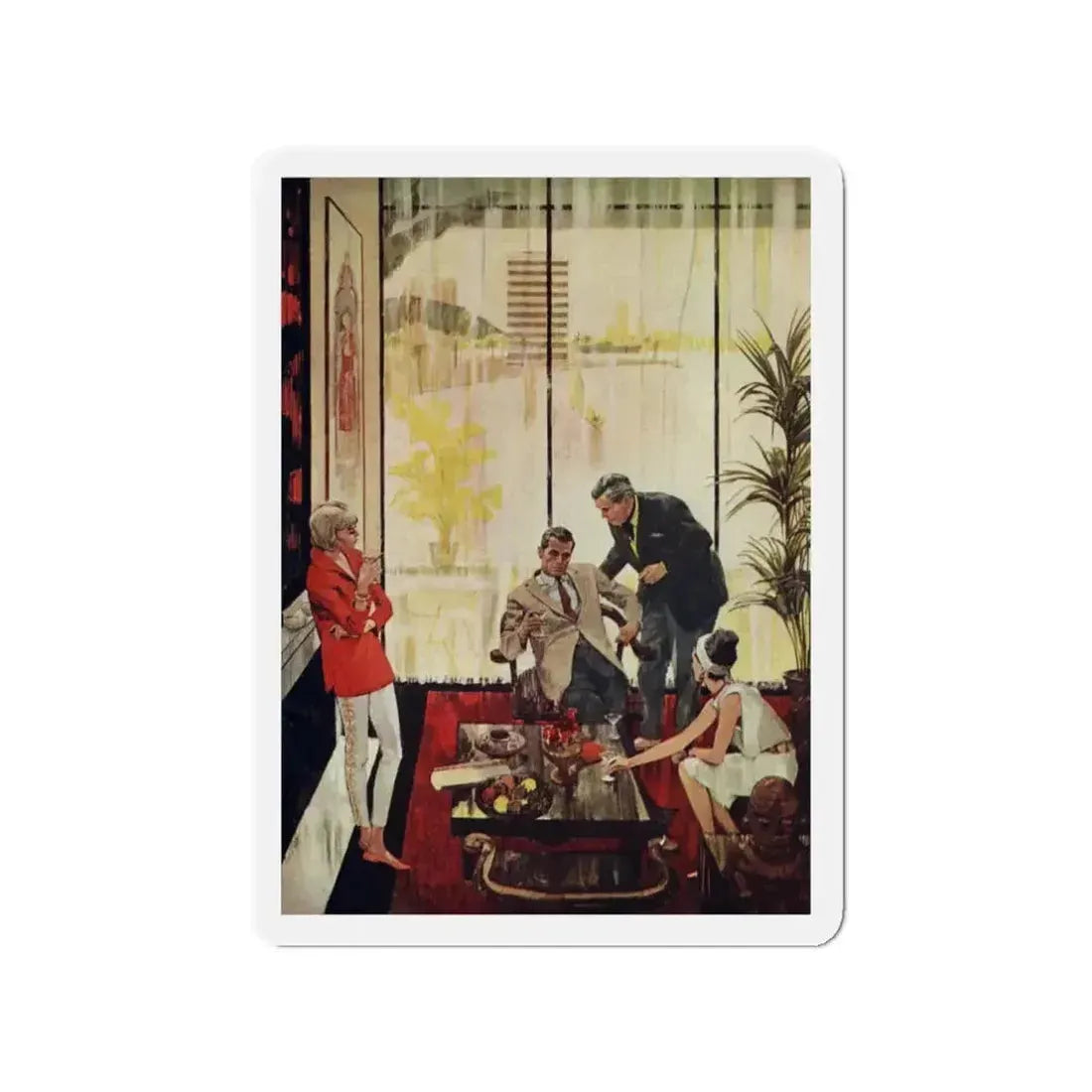 Bright Orange Shroud, Cosmopolitan Illustration, April 1965 (Magazine Illustration) Refrigerator Magnet - The Sticker Space