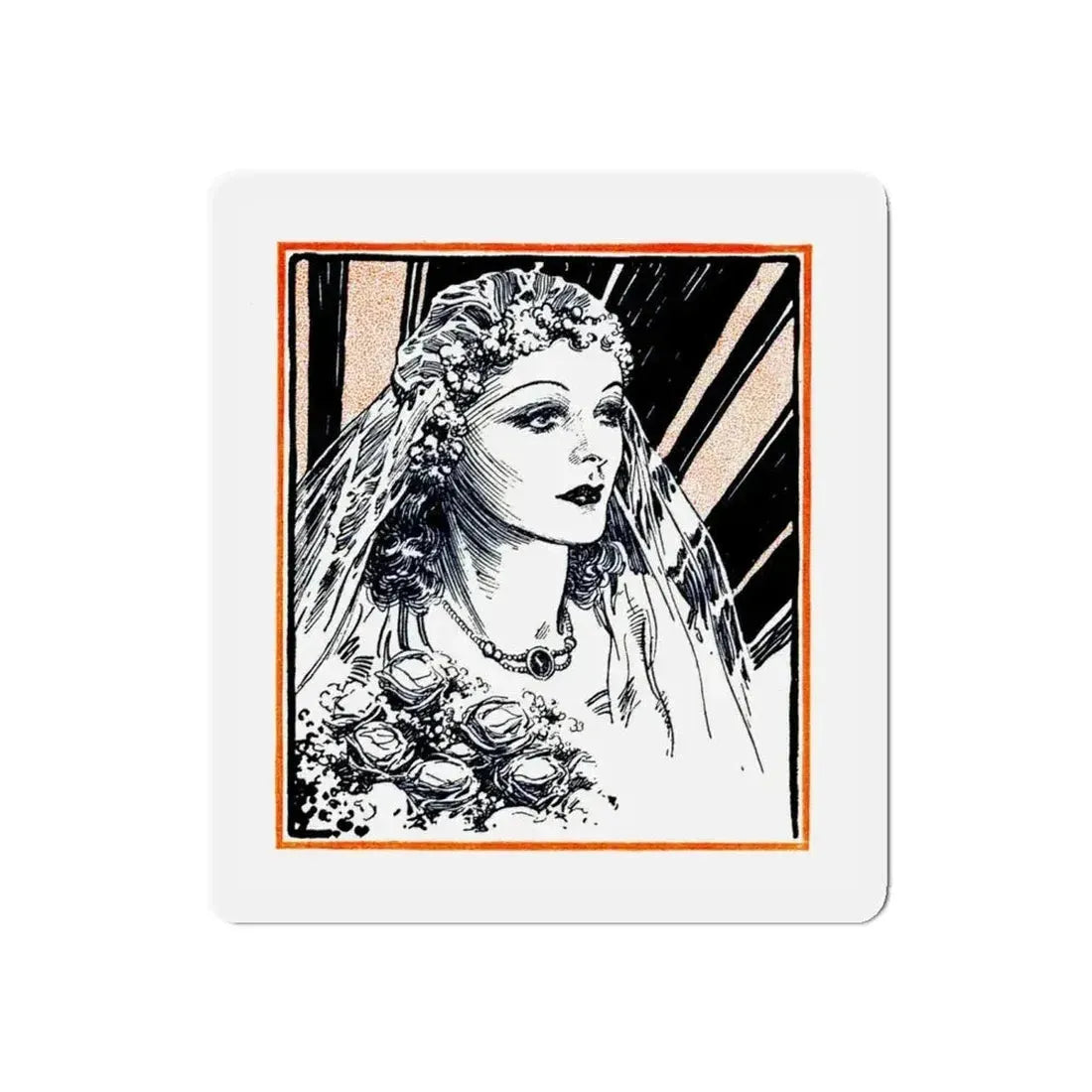 Brilliant Marriage, Redbook, July 1935 (Magazine Illustration) Refrigerator Magnet 4 Inch Die-Cut - The Sticker Space