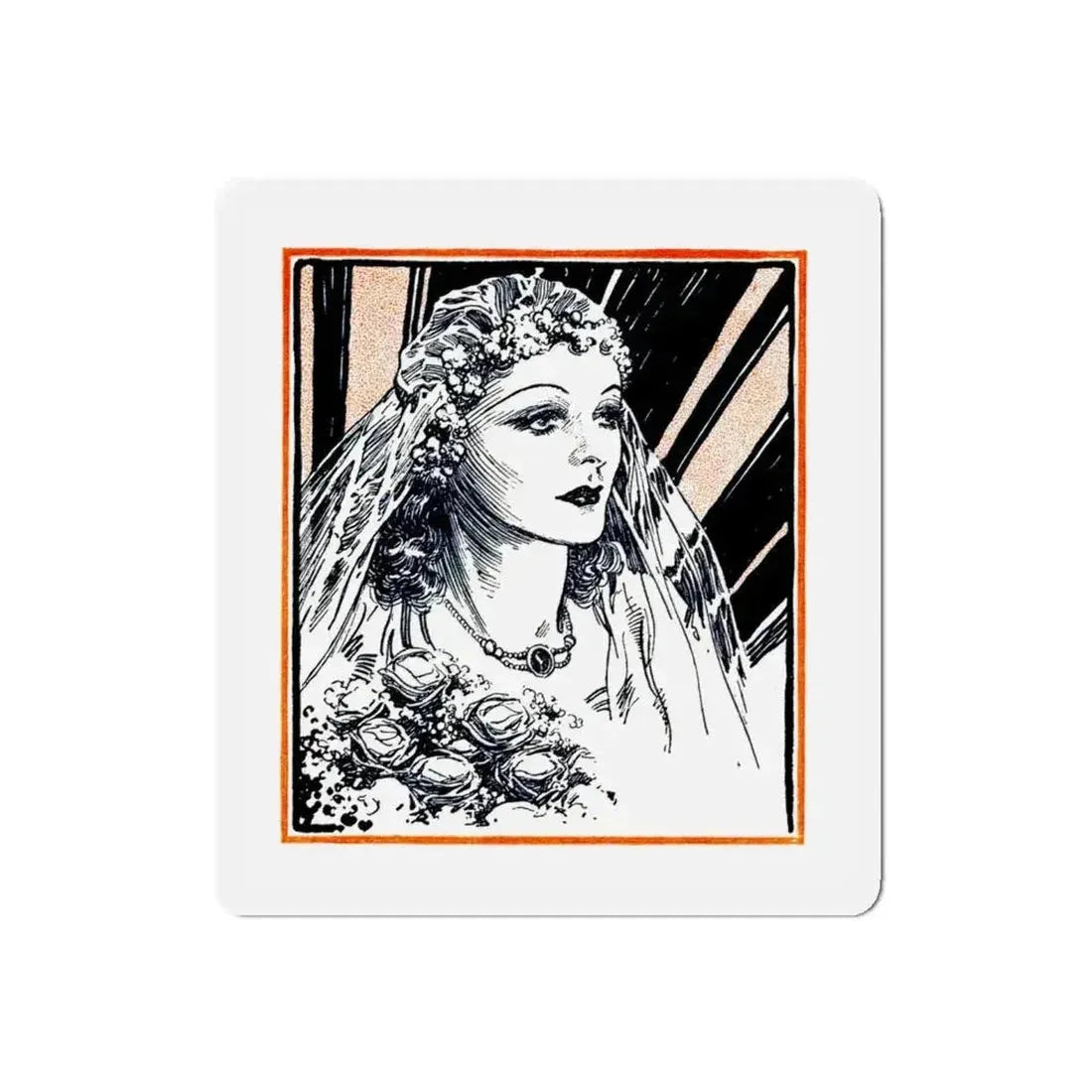 Brilliant Marriage, Redbook, July 1935 (Magazine Illustration) Refrigerator Magnet 5 Inch Die-Cut - The Sticker Space