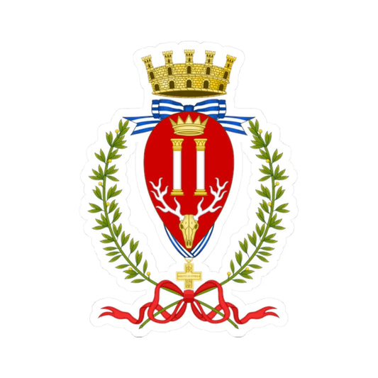 Brindisi-Stemma (Italy) (Coat of Arms) STICKER Vinyl Kiss-Cut Decal 2 Inch White - The Sticker Space