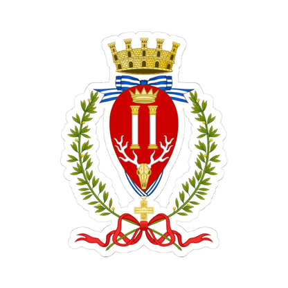 Brindisi-Stemma (Italy) (Coat of Arms) STICKER Vinyl Kiss-Cut Decal 4 Inch White - The Sticker Space