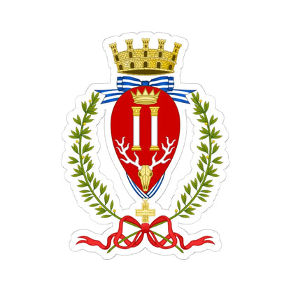 Brindisi-Stemma (Italy) (Coat of Arms) STICKER Vinyl Kiss-Cut Decal 6 Inch White - The Sticker Space