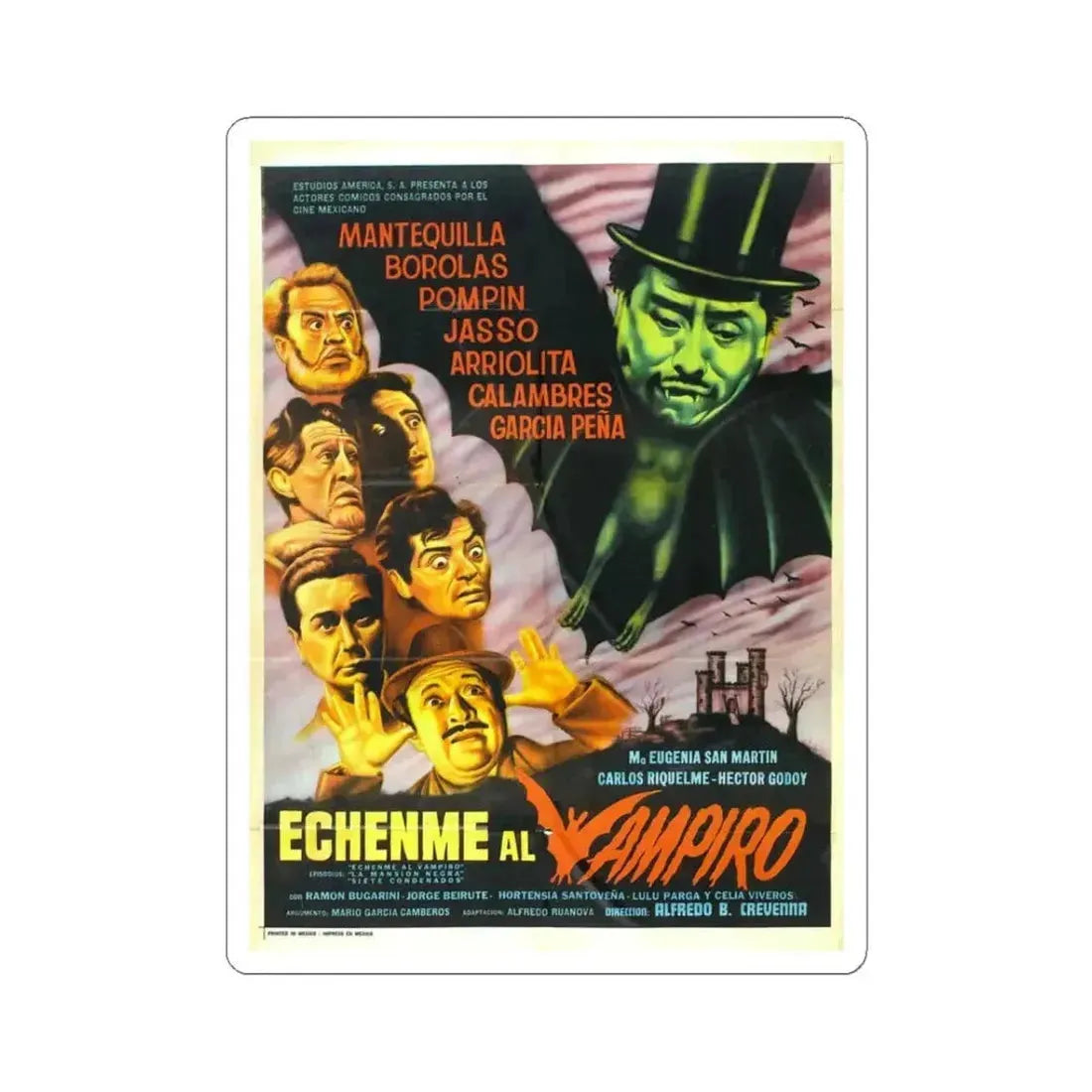 BRING ME THE VAMPIRE 1963 Movie Poster - STICKER Vinyl Kiss-Cut Decal 3 Inch White - The Sticker Space