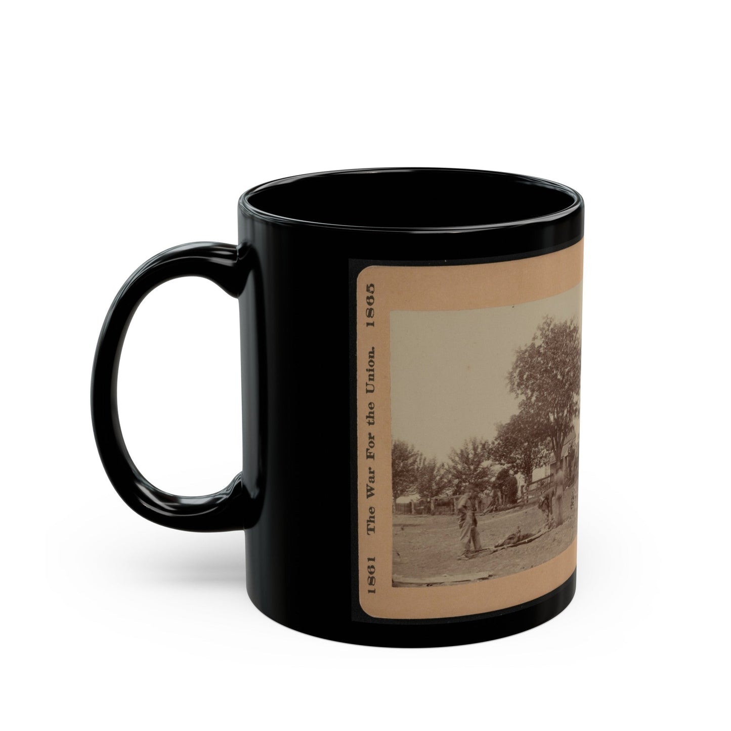 Bringing In The Wounded (U.S. Civil War) Black Coffee Mug-The Sticker Space