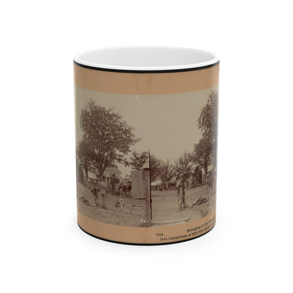 Bringing In The Wounded (U.S. Civil War) White Coffee Mug-11oz-The Sticker Space