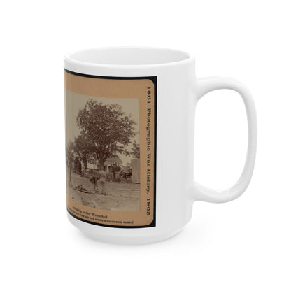 Bringing In The Wounded (U.S. Civil War) White Coffee Mug-The Sticker Space