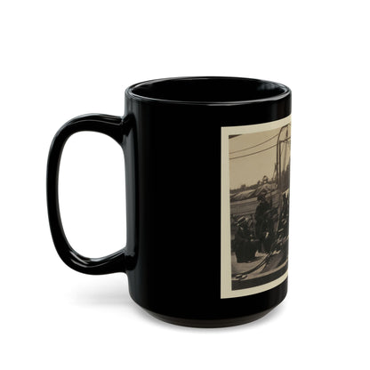 Bringing Parrott Gun Into Position On Board Gun Boat  Mendota,  July 10, 1864 (U.S. Civil War) Black Coffee Mug