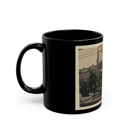 Bringing Parrott Gun Into Position On Board Gun Boat  Mendota,  July 10, 1864 (U.S. Civil War) Black Coffee Mug