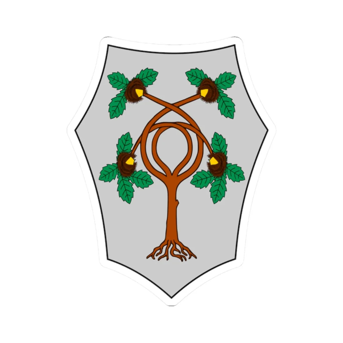 Brinzio Stemma primitivo (Italy) (Coat of Arms) STICKER Vinyl Kiss-Cut Decal 2 Inch White - The Sticker Space