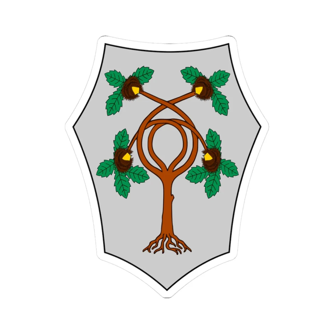 Brinzio Stemma primitivo (Italy) (Coat of Arms) STICKER Vinyl Kiss-Cut Decal 3 Inch White - The Sticker Space
