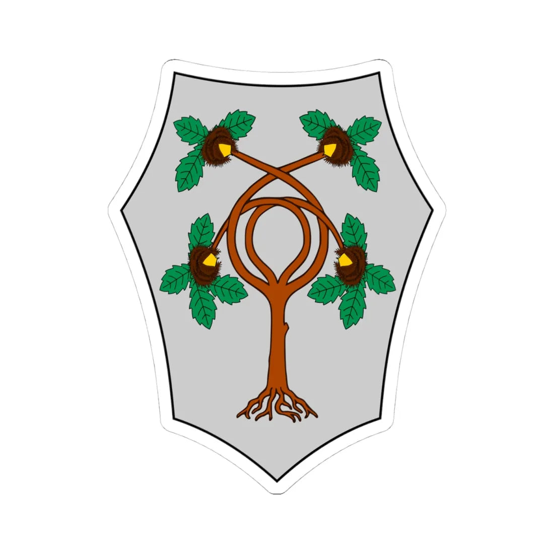 Brinzio Stemma primitivo (Italy) (Coat of Arms) STICKER Vinyl Kiss-Cut Decal 4 Inch White - The Sticker Space