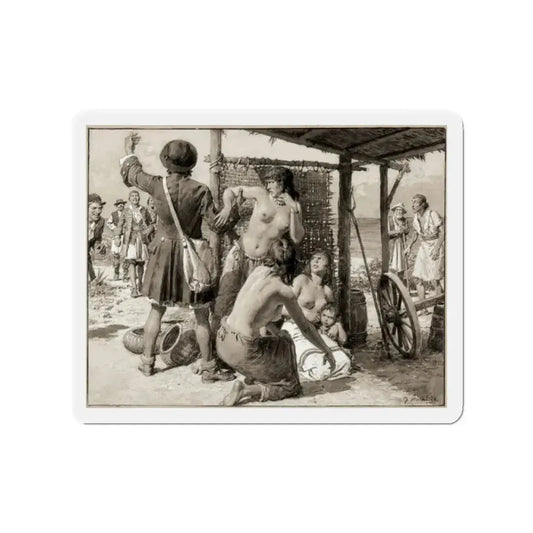 Britannia and Eve, c. 1942 (Magazine Illustration) Refrigerator Magnet 2 Inch Die-Cut - The Sticker Space