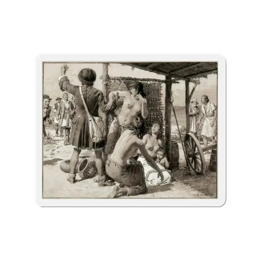 Britannia and Eve, c. 1942 (Magazine Illustration) Refrigerator Magnet - The Sticker Space