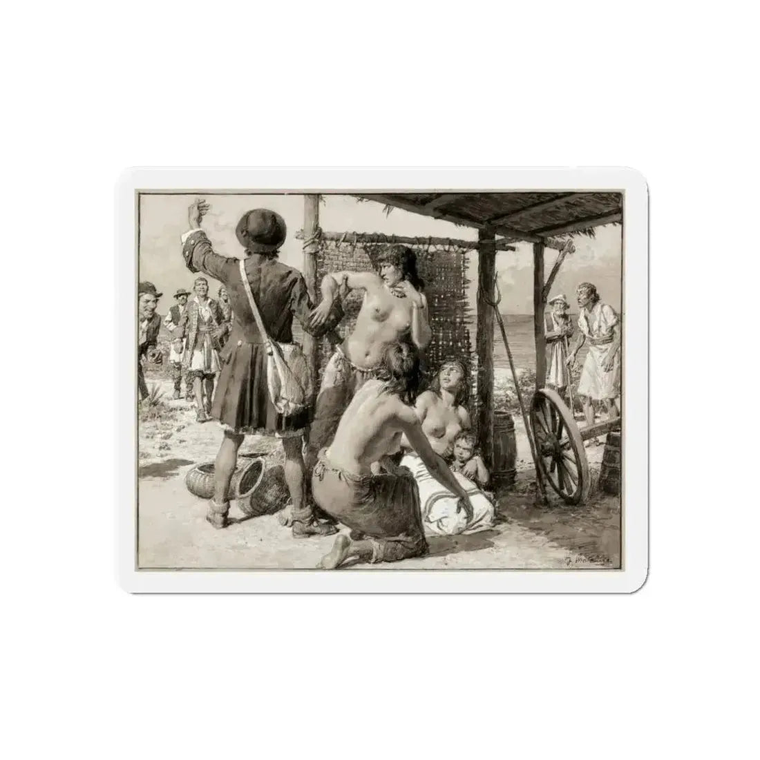 Britannia and Eve, c. 1942 (Magazine Illustration) Refrigerator Magnet - The Sticker Space