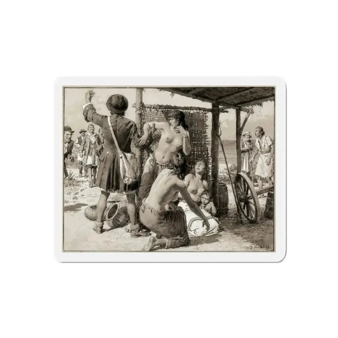 Britannia and Eve, c. 1942 (Magazine Illustration) Refrigerator Magnet - The Sticker Space