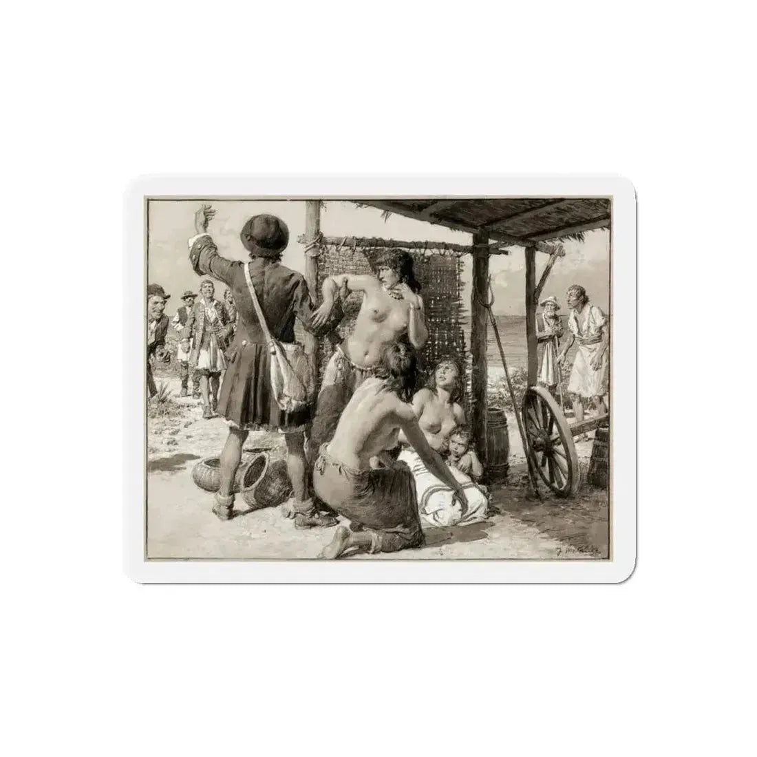 Britannia and Eve, c. 1942 (Magazine Illustration) Refrigerator Magnet - The Sticker Space