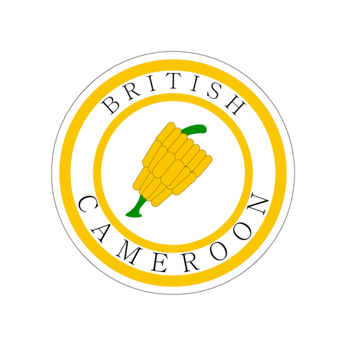 British Cameroons Seal STICKER Vinyl Die-Cut Decal-White-The Sticker Space