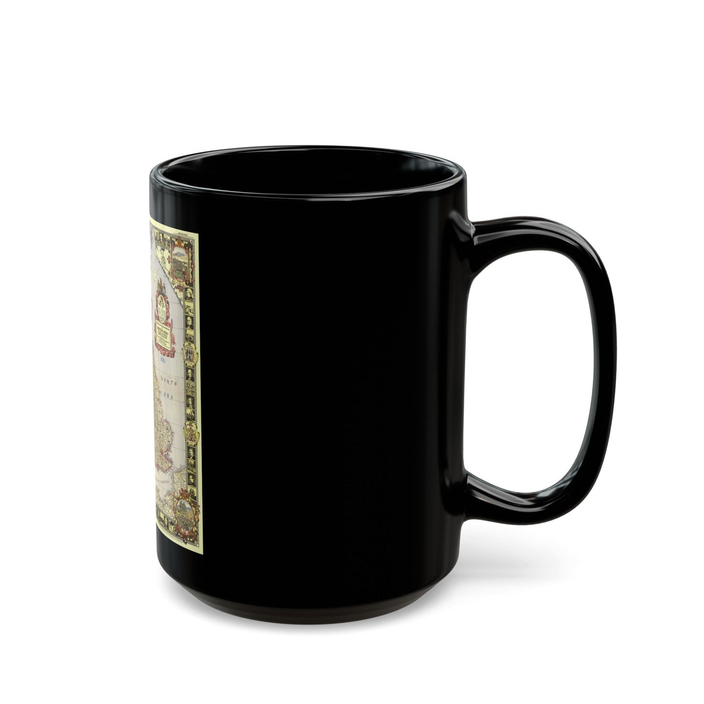 British Isles (1949) (Map) Black Coffee Mug-The Sticker Space