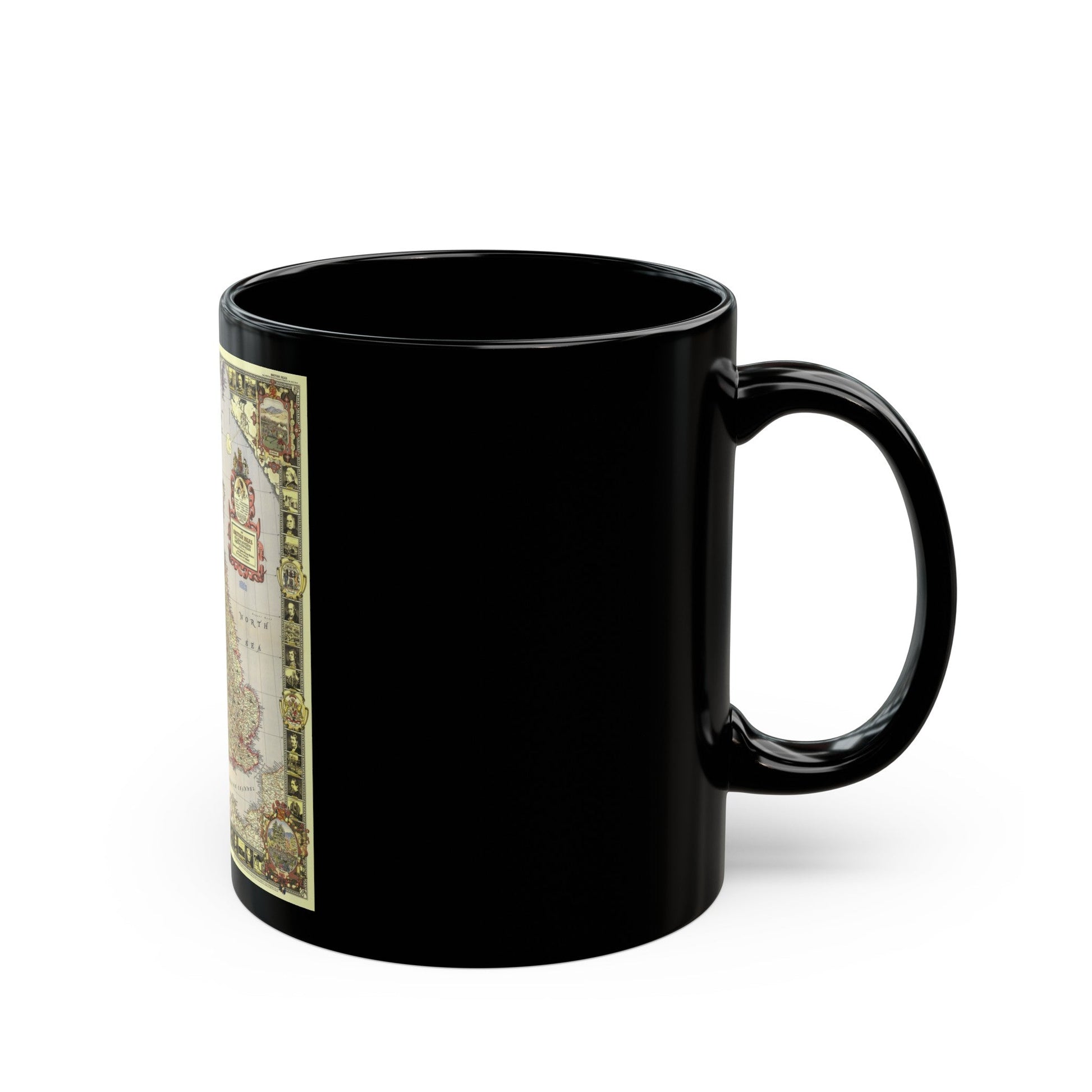 British Isles (1949) (Map) Black Coffee Mug-The Sticker Space