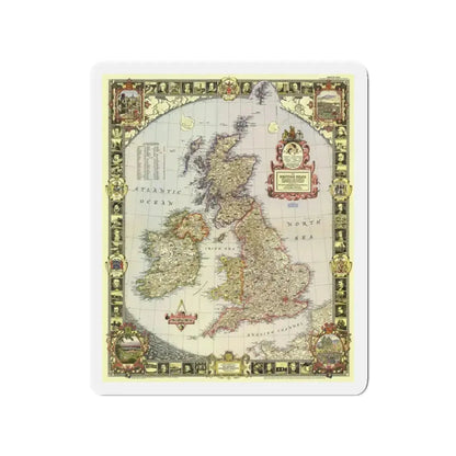 British Isles (1949) (Map) Refrigerator Magnet 3 Inch - The Sticker Space